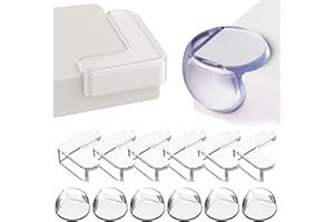 ARIATI Pack of 12 Corner Protectors for Baby – Clear Edge & Corner Guards (6 Round + 6 L Shape) | Soft PVC Baby Proofing Bumpers for Furniture, Tables, Desks – Strong Adhesive, Transparent Design