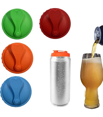 CALLYSONIC Lot De 4 Couvercles Silicone Pour Verres - Diamètre 9 Cm | Bouchons Anti-Poussière Réutilisables Blanc Et Rose