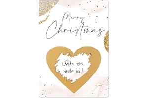 Joli Coon Carte à gratter de Noël - Merry Christmas - Carte noel