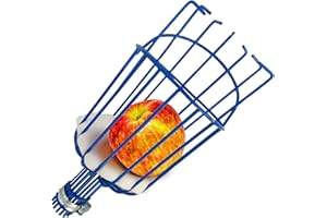 BSEICAL Raccogli Frutta Telescopico, Raccogli Ciliegie da Albero, Raccoglifrutta per Albicocche, Raccoglitori con Asta Regolabile 1.6 / 2.4 / 3.6m Harvesters Metallo Attrezzo per Mele Pere Limone (Ø 145mm)