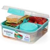 Sistema To Go Bento Lunch Box | Yogurt or Fruit Container | 1.25L | Teal