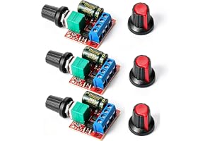 Gebildet 3-delad minimotor varvtalsregulator, PWM hastighetsregulator, DC 5V-35V 5A justerbar PWM-omkopplare, 6 V 12 V 24 V hastighetsregulator, med LED-indikator