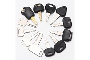 VooGenzek 12 Pezzi Kit Chiavi di Accensione, Chiavi di Ricambio Interruttore di Accensione Universale, Compatibile con Escavatori Agricoli Veicoli da Costruzione Livellatrici Apripista Terne