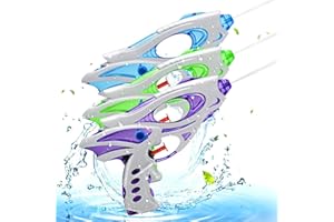 Ucradle Water Pistols For Kids, 3 Pack Super Water Gun Soaker Blaster Cool Small Water Pistol Guns Outdoor Beach Garden Toy Pool Bath Party Water Fighting Toys for Children Adults Girls Boys
