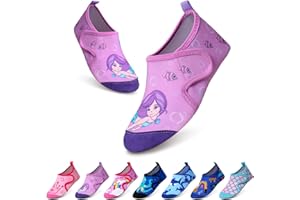 Tolaler Water Shoes Kids, Anti-Slip Thickened Sole Beach Shoes Kids Soft Durable Quick Dry Aqua Socks for Beach Swimming Pool Seaside Holiday Essentials