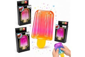 AR Trading Squishy Popsicle Ice Cream Fidget Toy - Soft TPR Slow Rising Stress Relief Squeeze Ball, Sensory Anti-Anxiety Toy for Kids & Adults, Party Favor Gift (1 Pc, Random Color)