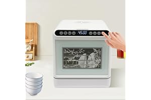 AREAO Tischgeschirrspüler Tragbarer Mini-Geschirrspüler Tischgeschirrspüler mit 6-Liter-Tank Vier Waschmodi Intelligente Trocknungsfunktion