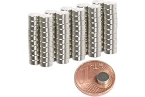 ‎MAGNET-KAUF Neodym Magnet N52 Scheibe 590g - Zylinder Magnetscheibe 5mm Durchmesser x 2mm - 5x2mm Neodym Magnete Runde Scheiben Flach [100 Stück]