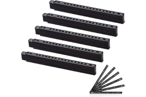 COMIOKE Zollstock Aus Kunststoff, Zollstock, 5 Stück Zollstöcke Zollstock, 2 Meter Zollstock Aus Kunststoff, Gliedermaßstab, Für Alle Heimwerker, Haus, Hobby & Werkstatt (Schwarz)