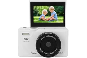 MENDUNER Camera Digitale da 5K 75 MP, con Stabilizzazione dello Zoom Ottico 18x, Schermo di Lancio da 3 Pollici, Fotocamera Digitale retrò, Fotocamera Compatta, per Fotografia di Viaggio