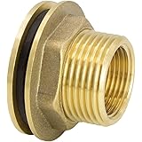 VARIOSAN Regentonnendurchführung 11046, 3-teilig, 3/4", Messing, inkl. Dichtung