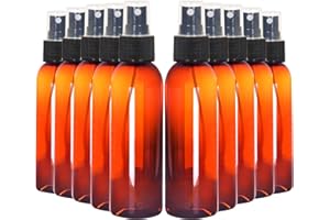 Youngever 10er Set Sprühflaschen aus Kunststoff 120ML, Reiseflasche (Amber)
