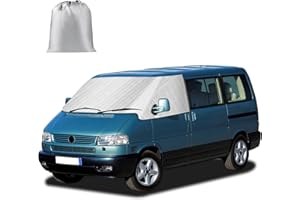 RASHION Cubierta de Parabrisas Compatible con VW T4 1990-2004 - Funda Térmica Externa para Autocaravana, Parabrisas Delantero Envoltura Cubierta