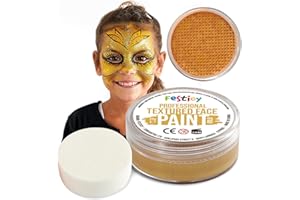 Festicy Peinture pour Visage et Corps, Dorée, 20g, éponge | Certifié EN 71-3 & Reach | Maquillage enfant fille | Deguisement Enfant | Peinture enfant visage, pour palette maquillage enfant