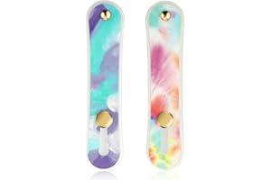 WLLHYF Lot de 2 supports de doigt en silicone pour téléphone portable universel pour la plupart des smartphones (peinture à l'encre colorée)