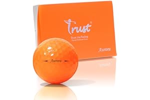 Trust Balles de Golf Aurora – Haute visibilité, Longue Distance, vol Stable, trajectoire Droite, arrêt Puissant, uréthane Cristal, qualité Tour, Noyau 3 Couches Dynamique, 12/48 balles