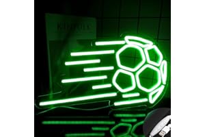 RAINDEE Premier League football Neon Sign. England Team Neon Sign for wall Decor, football Gifts, football Lamp, Neon football for Man Cave, Party, Bar, Dorm, Office Wall Art, Game Room Deco