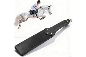 Modurio Horse Riding, Anti-Slip Riding Crop, Soft and Comfort PU Leather Horse Crop, Riding Paddle Horse Whip Equestrian for Horse Daily Training or Competitions/Stage Prop(Black)