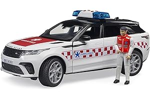 bruder 02885 - Range Rover Velar Notarztfahrzeug mit Fahrer und Light & Sound Modul - 1:16 Fahrzeuge, Einsatzwagen, Krankenwagen, Rettungswagen, Sanitäter, Ambulance, Einsatzfahrzeuge