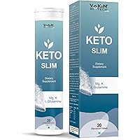 Vokin Biotech Keto Slim Tablets For Weight Loss Dietary Supplement Effervescent Water Soluble (20 Tablets)