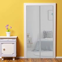 Magnet-Fliegengitter 170x210 Cm – Automatisch Schließend, Für Balkon- & Terrassentüren, Weiß