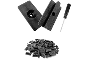 SHUIYUE 100 PièCes Composite Decking Clips de Fixation En T, Clips de Fixation En T Composites Pour Terrasse, Clips en T en Plastique, Clips de Terrasse Composites en Plastique Apportez 1 Tournevis