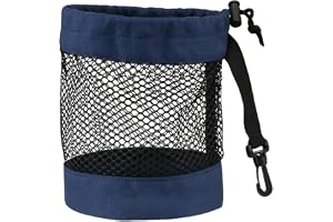 Golfbollsväska | Golf Tees Bag Mesh Nylon Golfboll Hållare - Bärbar förvaringsväska med dragsko och klämma, påse för golfträning, träning Cenrf
