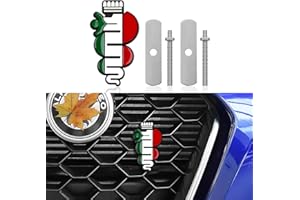 HENGYUESHANG Emblema decorativo para la rejilla frontal del coche, para Alfa Romeo Giulietta Giulia Mito Stelvio GT 147 156 159 166