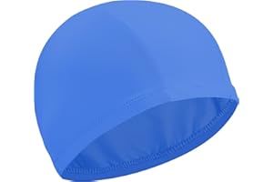 SINTEGE Comfortable Fabric Swimming Cap Elastic Swim Hat Unisex Nylon Bathing Cap Lightweight Non-Slip Swimming Hat for Women Men Kids Toddlers