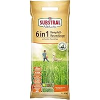 Substral Naturen 6in1 Komplett Rasendünger, mit Sofort und Langzeitwirkung zur ganzjährigen Rundum- Rasenpflege mit…
