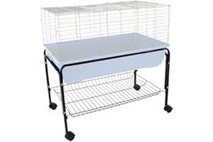 marko Pet Accessories Rabbit Guinea Pig Pet Cage Hutch Indoor Cages Water Bottle House Accessories (80cm Pet Cage Stand)