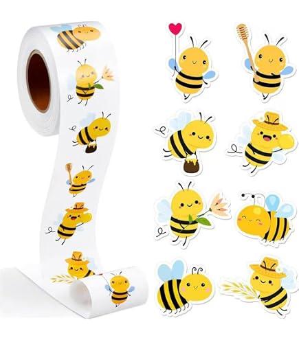 750 Pezzi Adesivi Ape Calabrone, Adesivi Ape in Lamina d'Oro Adesivi Busta Ape Adesivi Sigillo Busta Ape Forniture per Confezionamento per Biglietti d'Auguri Inviti(1.4x0.9 pollici