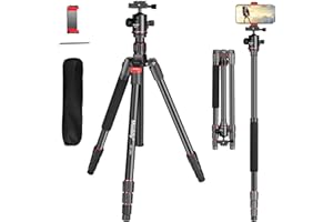 Treppiede Fotocamera Manbily Treppiede Reflex per Fotocamera Monopiede da Viaggio in Alluminio Treppiedi Leggero Portatile Compatto con 360° Testa a Sfera e Sacca per Trasporto 152cm DSLR Videocamera