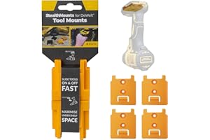 StealthMounts Portaherramientas compatibles con DeWalt MAX + XR + Flexvolt | Soportes de herramientas inalámbricos compatibles con herramientas eléctricas DeWalt de 18 V + 20 V + 54 V + 60 V | Paquete