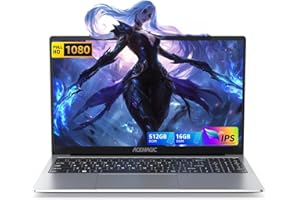 ACEMAGIC 15.6'' PC Portatile 16 GB RAM DDR4 512GB SSD Notebook CPU-intel-N97 Computer(Fino a 3,6Ghz) Laptop, Bluetooth 5.0 Notebook, Tipo-C, HDMI, USB3.2, Espandi a 2TB PC Portatile (Argentato)