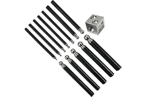 JEWELLERS TOOLS 12 BLOCCO DOMING DAPPING PUNZONI, 12 PRESE, 25 MM