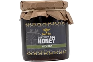 HONEYZEE Avocado Raw Honey, Authentic and Natural Sweet Honey, Spanish, Unfiltered, Unpasteurised and Unprocessed, 300g