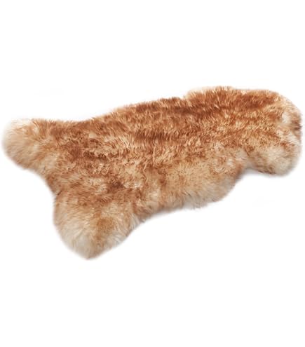Hollert Lammfell Stracciatella – 100-110 Cm, Echtes Merino-Schaffell, Kuschelweich