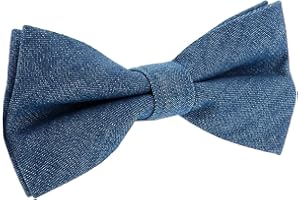 cravateSlim Noeud papillon en Jean Couleur unie - Noeud Papillon Homme Original style Denim Chic ou Décontracté - Tissu Coton Uni - Coupe standard 12cm x 6cm - Accessoire de Mode pour Chemise