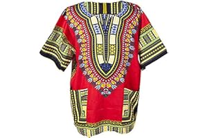 Lofbaz Robe Chemise Unisexe Africaine Traditionnelle Imprimé Dashiki Hippy