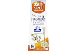 MIROR Zen'Sect Moustiques – Diffuseur Bâtonnets 0% Insecticide (40mL) – Anti-Moustiques & Moustiques Tigres