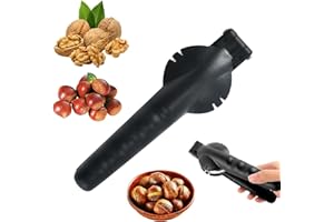 Efymosce Kastanien Schneider, Maronizange Edelstahl, Maronen Schneider mit Kastanienklaue, Kastanien Clip, Maronenzange, Kastanienöffner, kastanienklammer, Verwendet für Walnüsse, Kastanien (Schwarz)