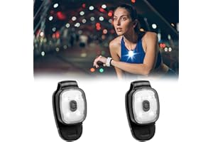 Xerteam 2 Pack Clip On Torch, LED Running Lights Clip-on Lights for Runners, USB Rechargeable Night Running Chest Light Hands Free Flashlight for Runners Dog Walking Hiking Joggers - White Light
