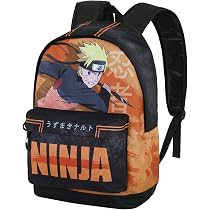 Naruto Shuriken-FAN Rucksack 2.0 Grau – 41x30x18 Cm, Leicht, Mit Laptopfach & Trolley-Gurt