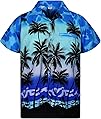 V.H.O. Funky Hawaiian Shirt | Men | XS-12XL | Short-Sleeve | Front-Pocket | Hawaiian-Print | Beach Palms Summer
