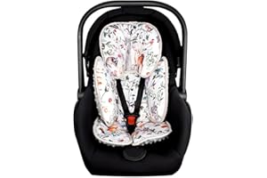 TANOFAR 2-in-1 Infant Car Seat Insert for Newborn, Car Seat Head Support Baby Girls Boys, Extra Soft Preemie Carseat Head Support Cushion Pillow for Baby Car Seats, Strollers, Bouncers