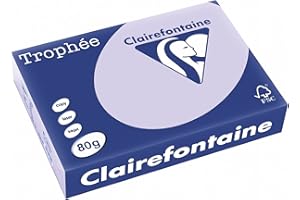 Clairefontaine - Resma de papel Trophée - 80 gr/m² - 500 hojas, A4 (21 x 29,7 cm) - Color morado