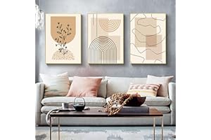 PYNVDD Poster su tela, arte moderna e minimalista astratta, set di poster bohémien, decorazione da parete geometrica - nessuna cornice (immagine-1,50x70cm*3)…