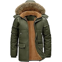 TACVASEN Heren Warm Fleecejacke Overgangsjas met Capuchon en TACVASEN Heren Warm Fleecejacke Overgangsjas met Capuchon en