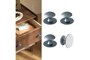 CcHhyyt 4 Stück Selbstklebende Knöpfe für Schrank Blau Selbstklebende Schrankknöpfe aus Edelstahl Knauf zum kleben für Schubladen Duschtür Spiegelschrank Glastür Türknauf ohne Bohren Möbelgriffe